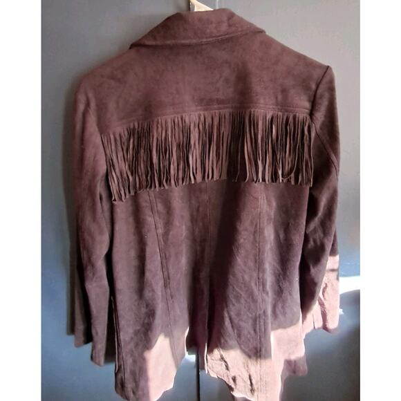 Lyssé Jackets & Blazers - LYSSE Black Faux Suede Shacket With Fringe Size S NWT